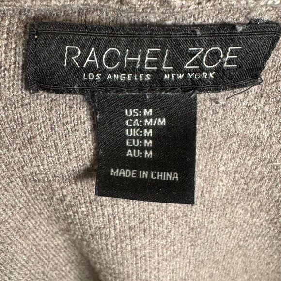 Rachel Zoe mocha waterfall cardigan sweater with pockets size medium - Picture 4 of 5